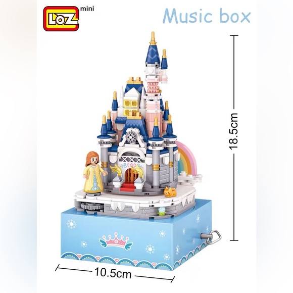 Music box small particle building blocks - princess castle - Picture 4 of 4